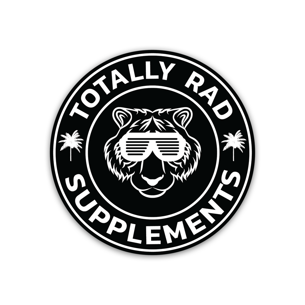 Totally Rad Black and White Sticker