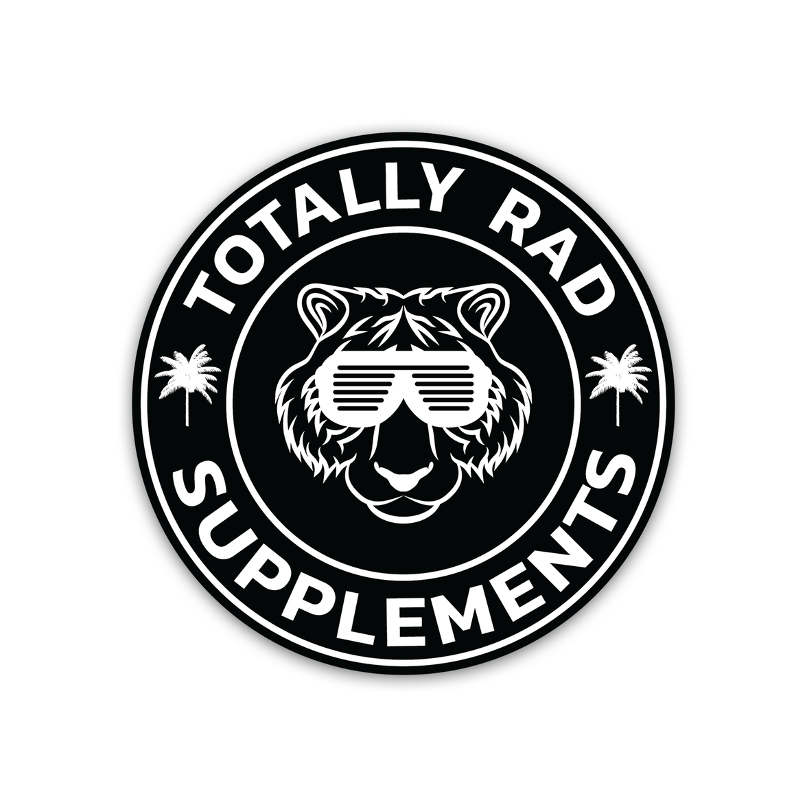 Totally Rad Black and White Sticker